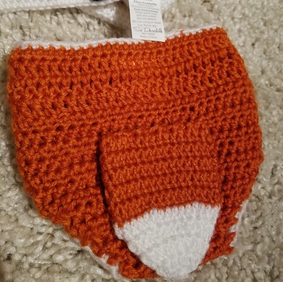 So'Dorable Knitted Fox Hat & Diaper Cover - Picture 2 of 2